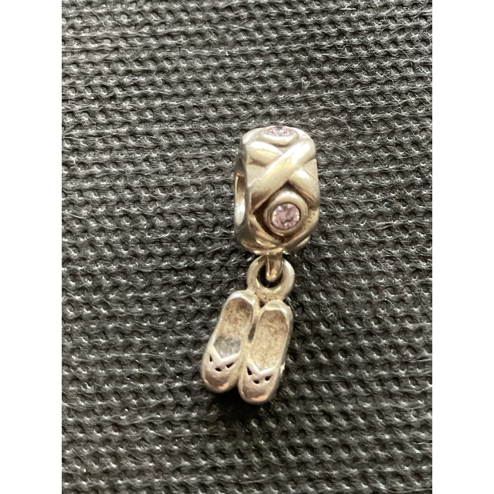 ALE 925 Sterling Silver retired Pandora ballerina slippers dangle charm